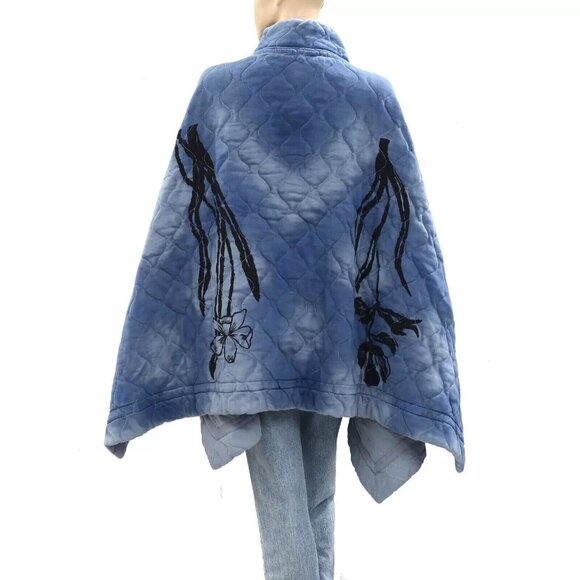 Free People Annie Quilted Sweatshirt Top Floral Printed Oversized S NEW 274737 - Picture 6 of 8